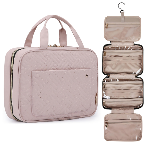 Large Travel Cosmetic Bag with Waterproof Hanging Hook